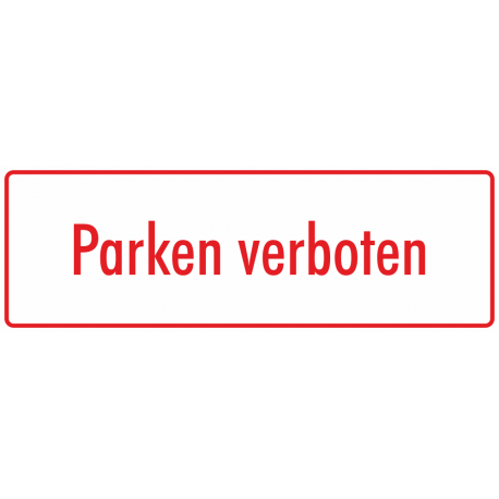 Aufkleber "Parken verboten" (weiß-rot)