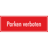 Aufkleber "Parken verboten" (rot)