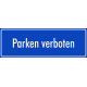 Schilder "Parken verboten" (blau)