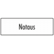Aufkleber "Notaus" (weiß)