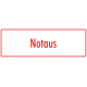 Aufkleber "Notaus" (weiß - rot)
