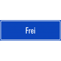 Aufkleber "Frei" (blau)