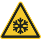 Aufkleber "Warnung vor niedriger Temperatur/Frost"