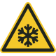 Aufkleber "Warnung vor niedriger Temperatur/Frost"