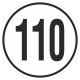 Geschwindigkeitsaufkleber 110 Km (weiß)