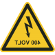 Aufkleber "Warnung vor elektrischer Spannung 400V"