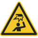 Aufkleber "Warnung vor Hindernissen im Kopfbereich"