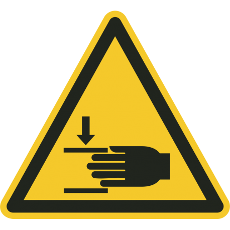 Aufkleber "Warnung vor Handverletzungen"