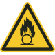 Aufkleber "Warnung vor brandfördernden Stoffen"