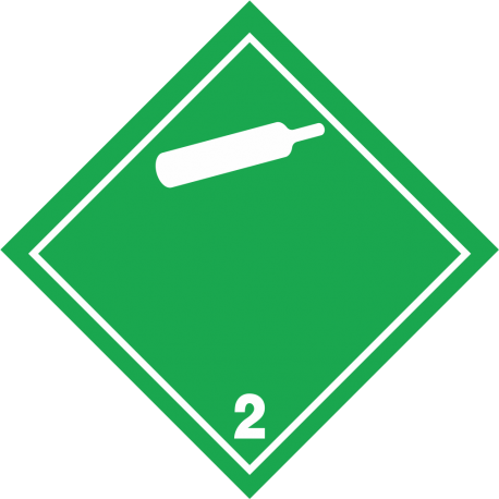 ADR 2 'Gase unter Druck' Schilder (weiß)
