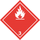 ADR 3 'Entzündliche Flüssigkeiten' Schilder (weiß )