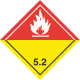 ADR 5 'Organische Peroxide' Schilder (weiß )