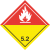 ADR 5 'Organische Peroxide' Schilder (weiß )