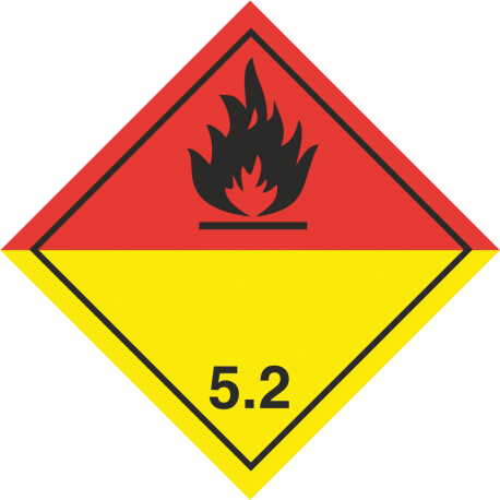 ADR 5 'Organische Peroxide' Schilder (schwarz)