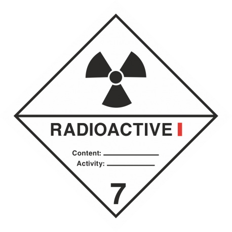 ADR 7 'Radioaktiv I' Schilder 