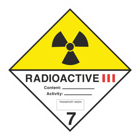 ADR 7 'Radioaktiv III' Schilder 