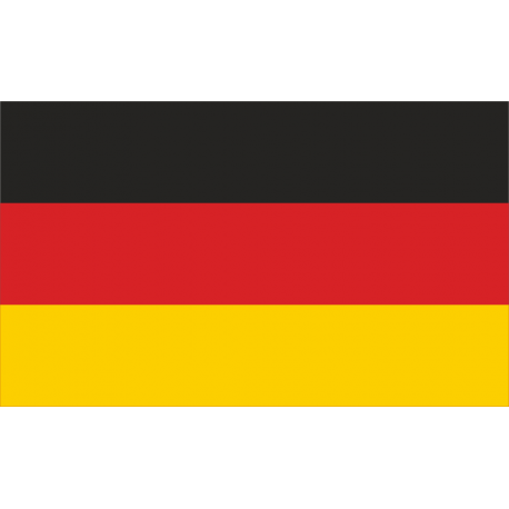 Die Aufkleber mit der deutschen Flagge sind in verschiedenen Größen  erhältlich.