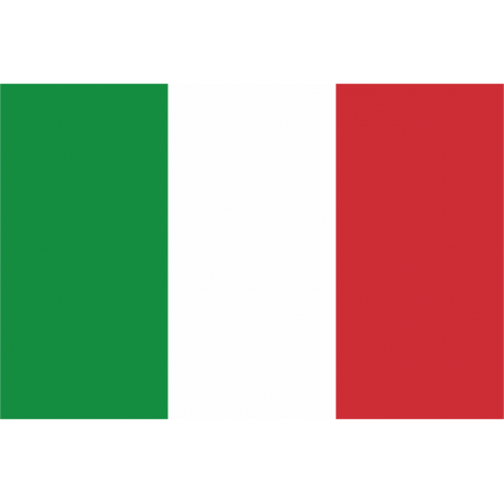Die Aufkleber mit der italienischen Flagge sind in verschiedenen Größen  erhältlich.