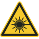Schilder "Warnung vor Laserstrahlen"