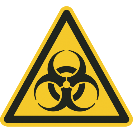 Schilder "Warnung vor Biogefährdung"