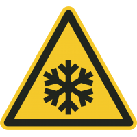 Schilder "Warnung vor niedriger Temperatur/Frost"