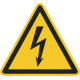 Schilder "Warnung vor elektrischer Spannung"
