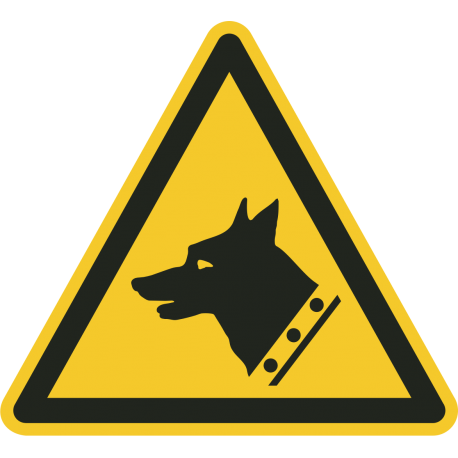 Schilder "Warnung vor dem Wachhund"