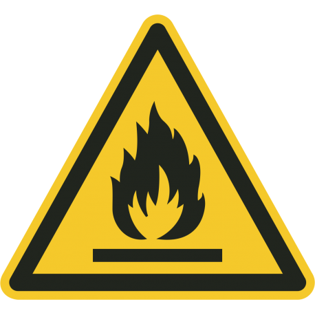 Schilder "Warnung vor feuergefährlichen Stoffen"