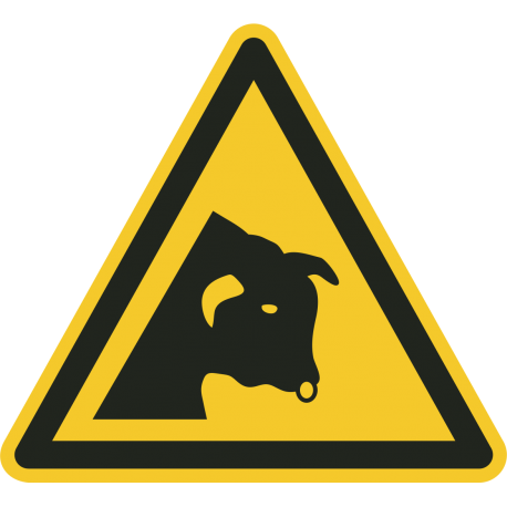 Schilder "Warnung vor dem Stier"