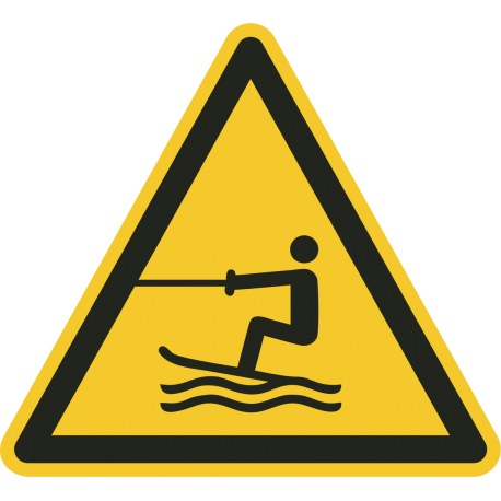 Aufkleber "Warnung vor Wasserski-Bereich"