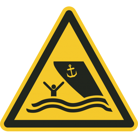 Aufkleber "Warnung vor Schiffsverkehr"