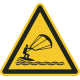 Aufkleber "Warnung vor Kitesurfern"