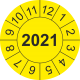 Prüfplaketten mit Jahreszahl (gelb)