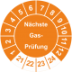 Prüfplaketten 'Nächste Gas-Prüfung'