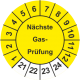 Prüfplaketten 'Nächste Gas-Prüfung'