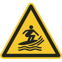 Schilder "Warnung vor Windsurfbereich"