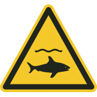 Schilder "Achtung Haie"