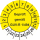 Prüfplaketten 'Geprüft gemäß GUV-R 1/494'