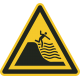 Schilder "Warnung vor steil abfallendem Strand"