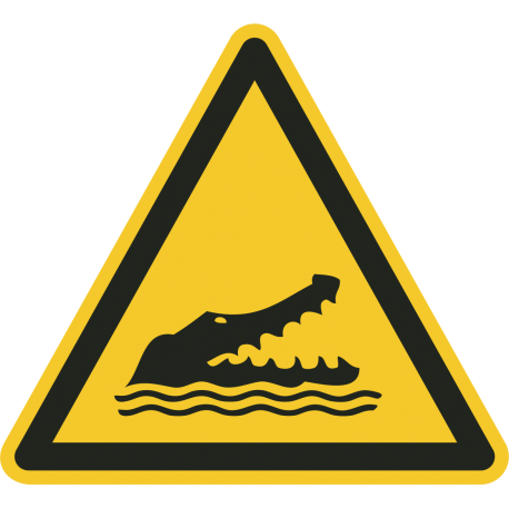 Schilder "Achtung Krokodile"