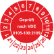Prüfplaketten 'Geprüft nach VDE 0105-100:2009'