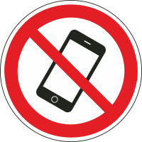 Aufkleber 'Smartphone Verboten'