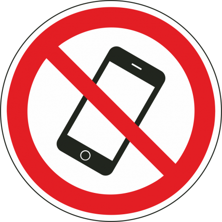 Aufkleber "Smartphone Verboten"