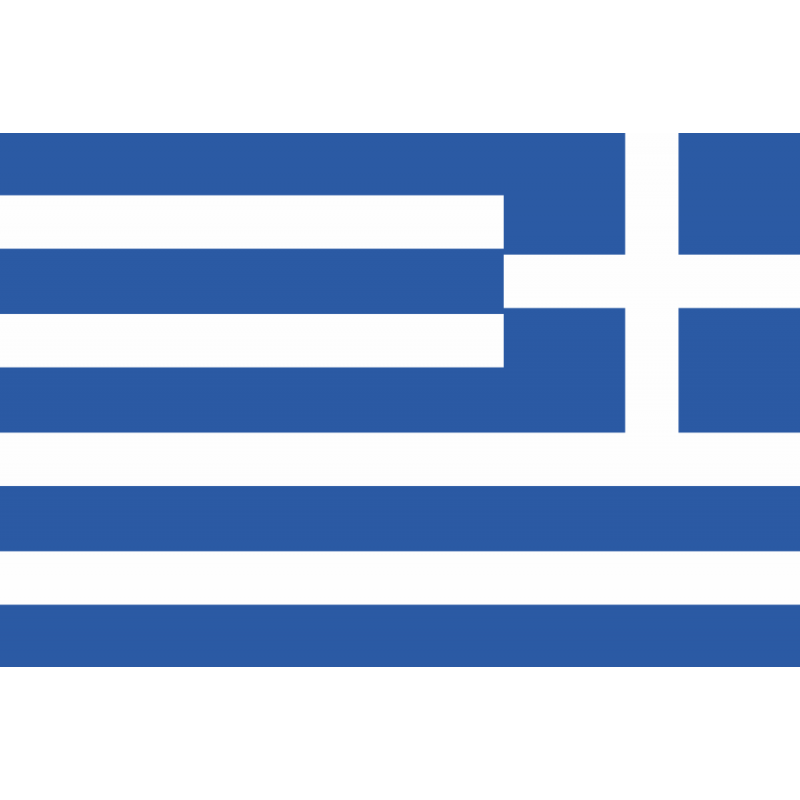 Die Aufkleber mit der griechischen Flagge sind in verschiedenen Größen  erhältlich.