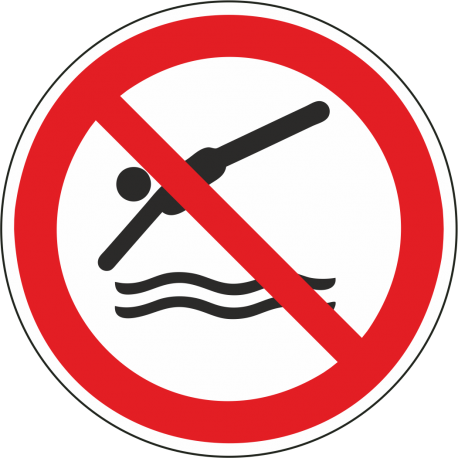 Schilder "Tauchen verboten"