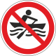 Schilder "Muskelbetriebene Boote verboten"