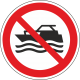 Schilder "Maschinenbetriebene Boote verboten"