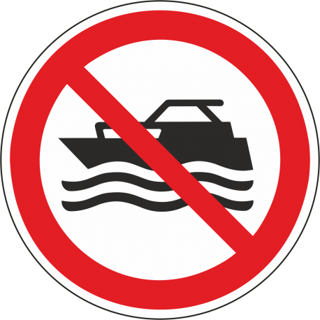 Schilder "Maschinenbetriebene Boote verboten"