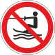 Schilder "Wasserski-Aktivitäten verboten"