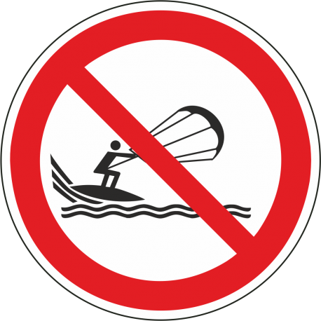 Schilder "Kitesurfen verboten"